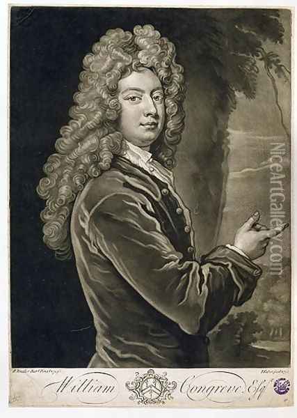 William Congreve 1670-1729 2 Oil Painting - Sir Godfrey Kneller