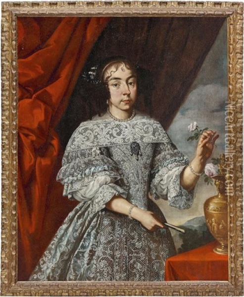 Portrait Of A Young Lady Oil Painting - Pier Francesco Cittadini