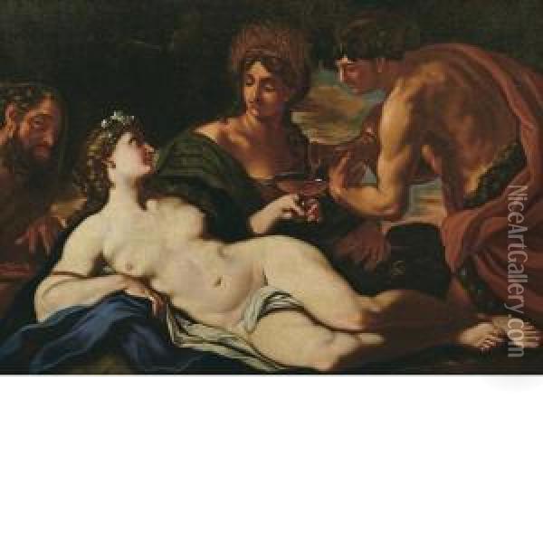 Venere, Bacco E Cerere Oil Painting - Johann Karl Loth