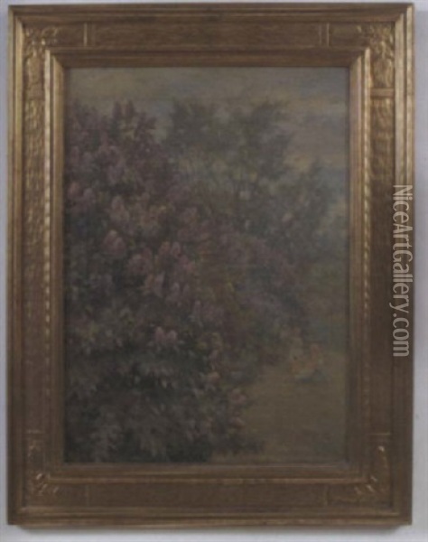 Lilac Bushes Oil Painting - Alfred Juergens