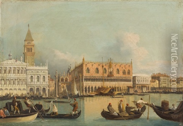 Dogenpalast In Venedig Oil Painting - Giuseppe Moricci