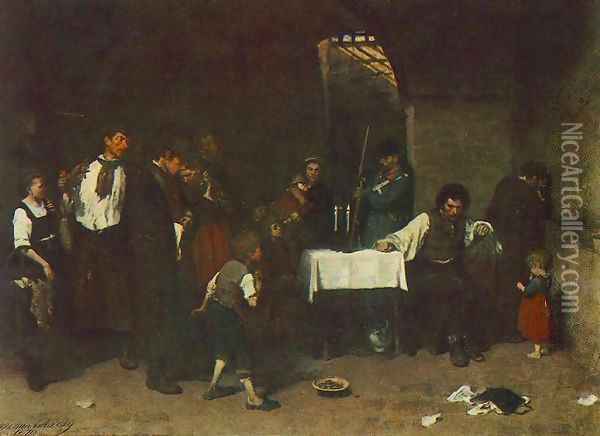 The Condemned Cell 1869 72 Oil Painting - Mihaly Munkacsy