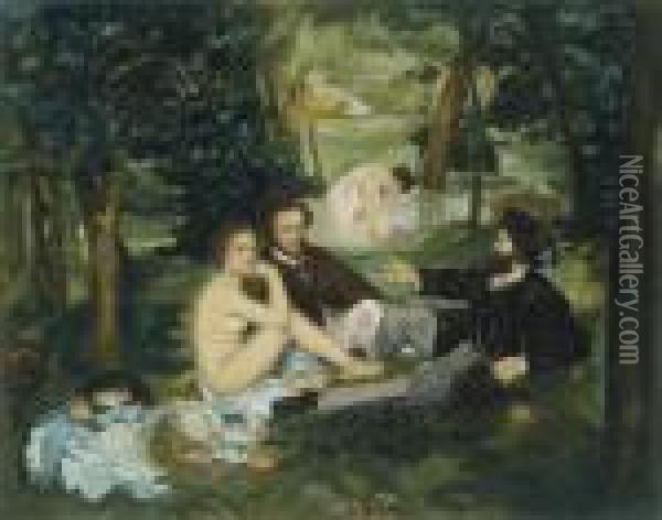 Le Dejeuner Sur L'herbe Oil Painting - Edouard Manet