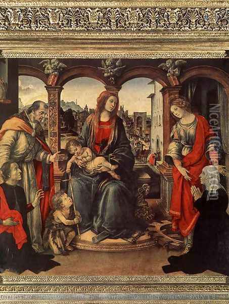 Madonna With Child And Saints Oil Painting - Filippino Lippi