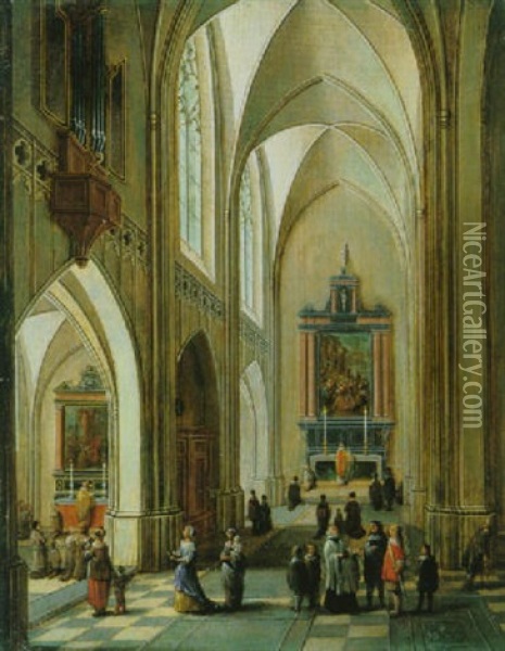 Kircheninterieur Oil Painting - Peeter Neeffs the Younger
