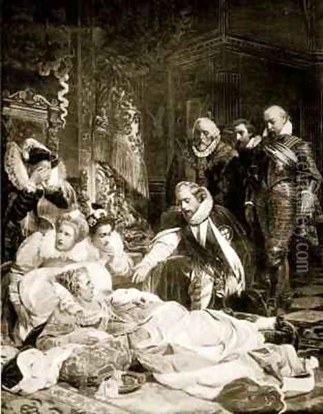 The Death of Queen Elizabeth Oil Painting - Hippolyte (Paul) Delaroche