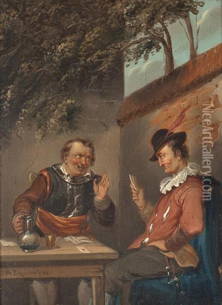 Das Kartenspiel Oil Painting - Johannes Mattheus Bogman