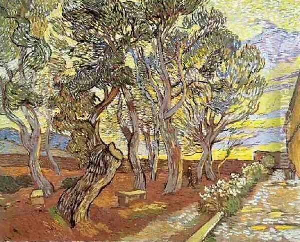 Jardin de l'hôpital Saint-Paul 3 1889 Oil Painting - Vincent Van Gogh
