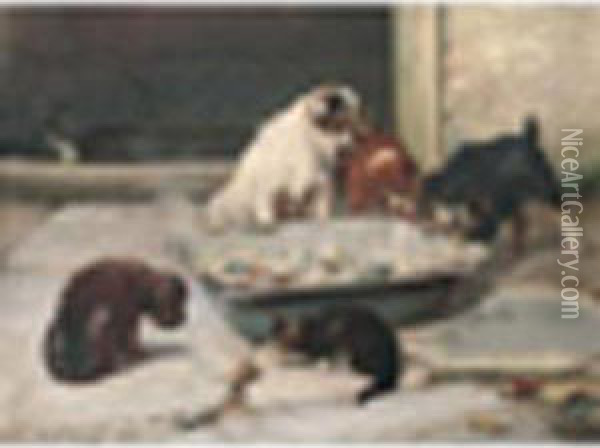 Pot Luck Oil Painting - William Henry Hamilton Trood