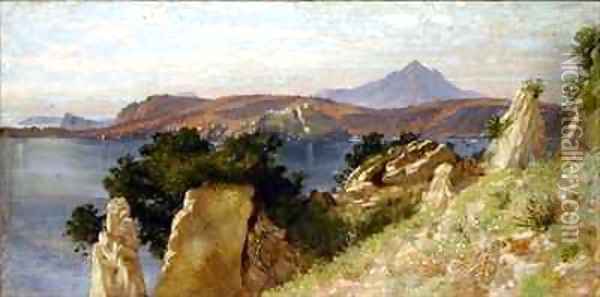 Ciceros Villa and the Bay of Bari Oil Painting - Edith Ridley Corbet