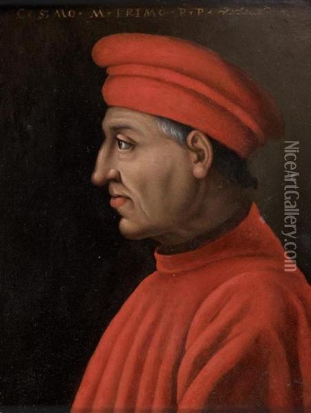 Portrait De Come De Medicis Oil Painting - (Jacopo Carucci) Pontormo