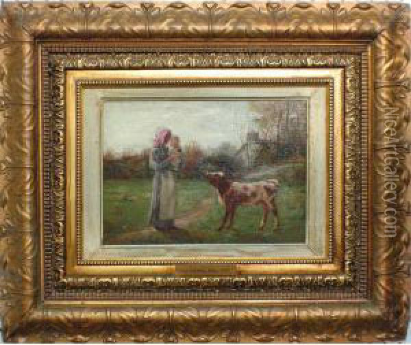 The Youngsters Oil Painting - George Holmes