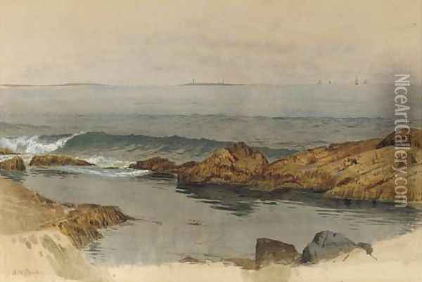 Small Cove at Sea Oil Painting - Alfred Thompson Bricher
