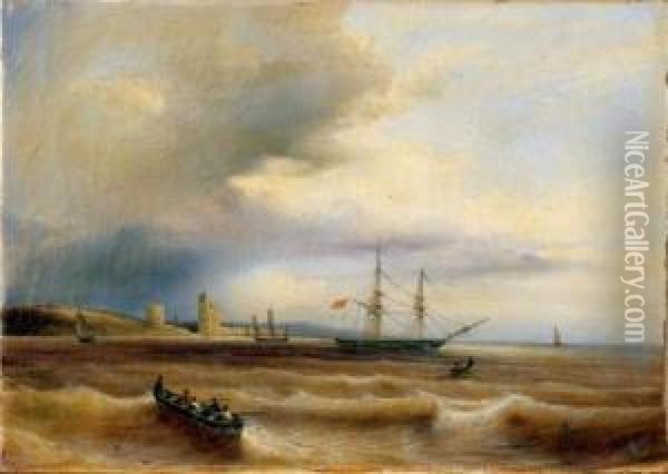 Marine Oil Painting - Ferdinand Victor Perrot