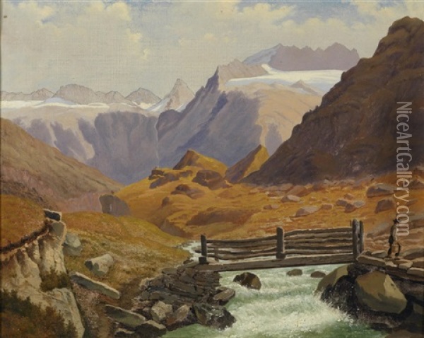 Schwarzensteiner Alpe Oil Painting - Andreas Ziegler