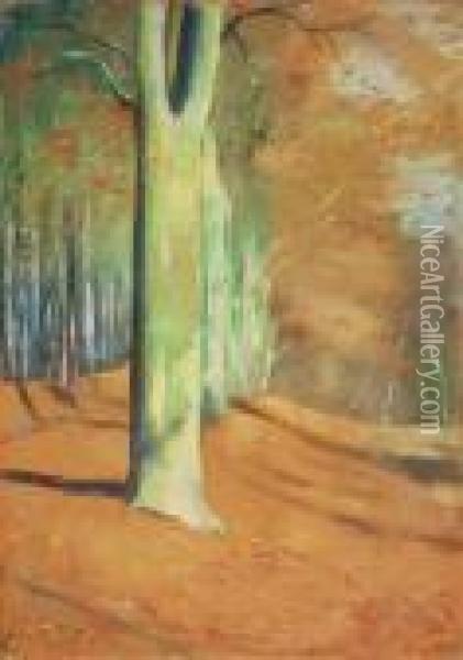 Herbstlicher Wald Oil Painting - Lesser Ury