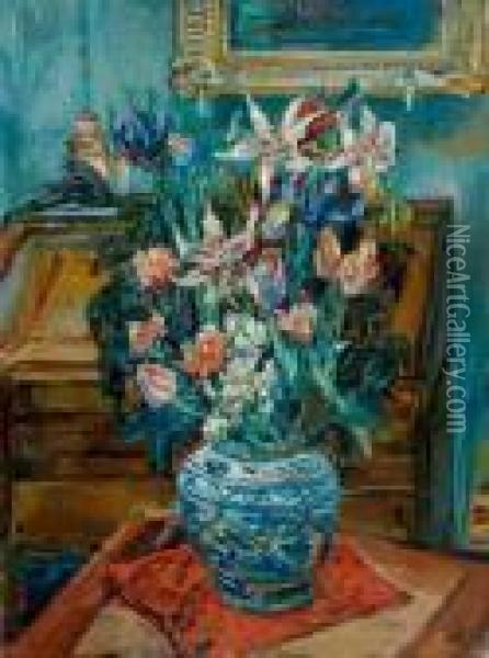 Bouquet De Fleurs Oil Painting - Henri Epstein