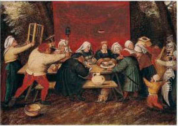 The Wedding Feast Oil Painting - Pieter The Elder Brueghel