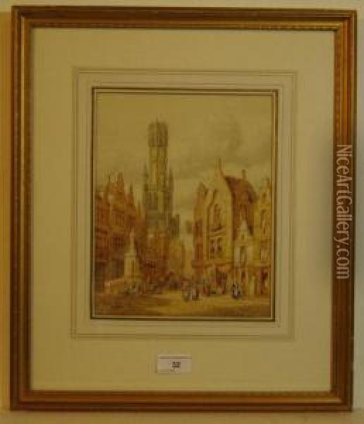 Bruges Oil Painting - Henri Schafer