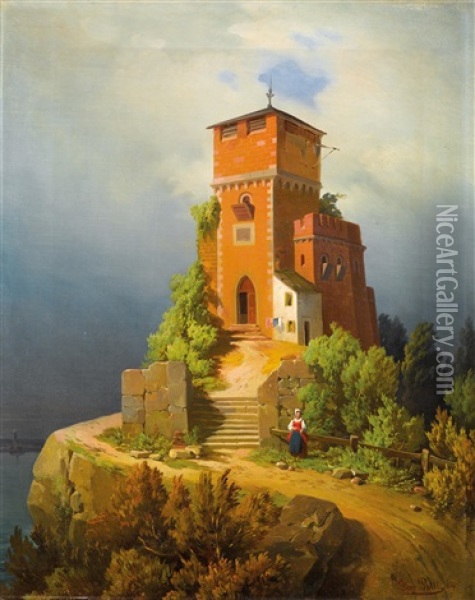 Castello Di Mocco Oil Painting - Antonio Rose