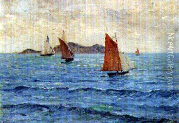 Les Voilers Oil Painting - Maxime Maufra