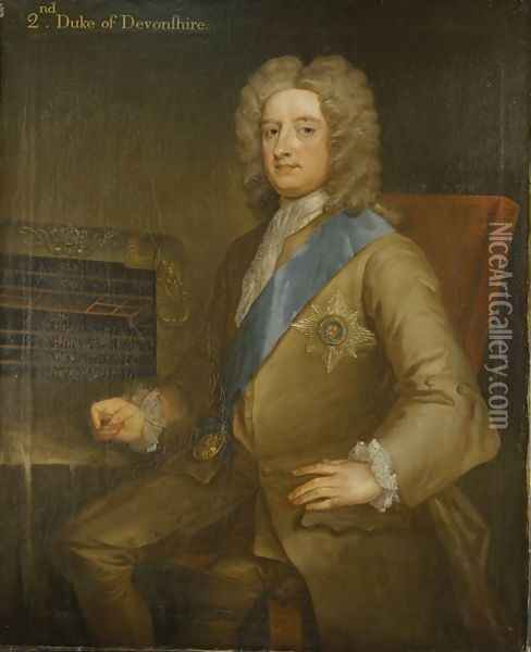 Portrait of William Cavendish 2nd Duke of Devonshire Oil Painting - Charles Jervas