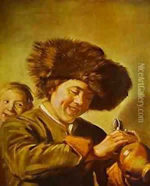 Fisherman Playing A Fiddle 1630 Oil Painting - Frans Hals
