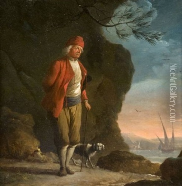 Portrait (annibal Camoux?) Oil Painting - Charles Francois Lacroix