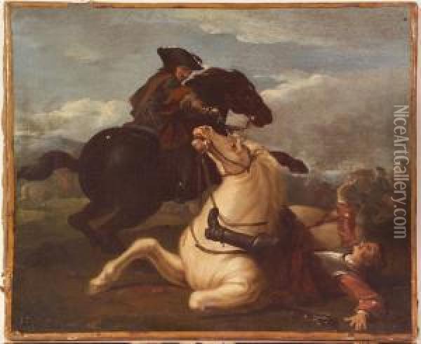 Il Duello Oil Painting - Francesco Giuseppe Casanova