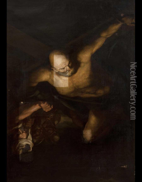 Martirio Di San Pietro Oil Painting - Giacomo Farelli