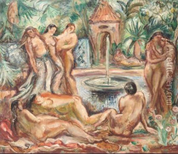 Les Jardins De L'emir Oil Painting - Emile-Othon Friesz