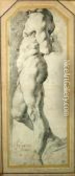 A Study Of A Standing Male Nude Oil Painting - Peter Paul Rubens