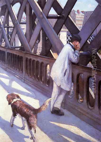 Le Pont De L'Europe (detail) Oil Painting - Gustave Caillebotte