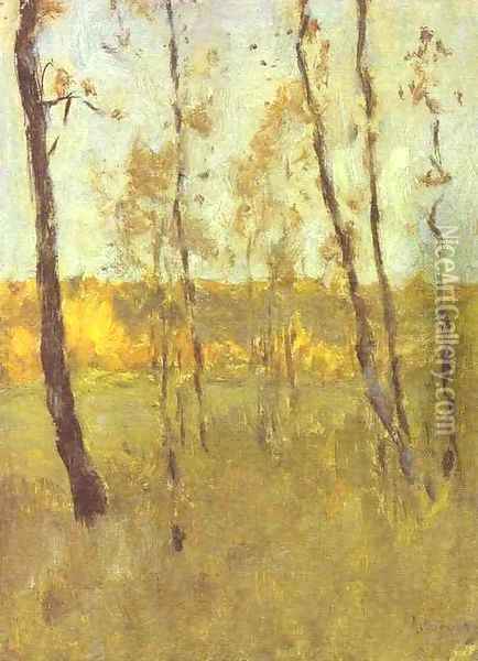 Autumn Study 1895 1899 Oil Painting - Isaak Ilyich Levitan