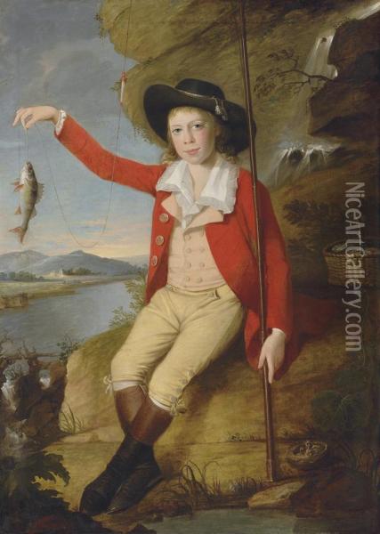 Portrait Of A Boy Oil Painting - Martin Ferdinand Quadal