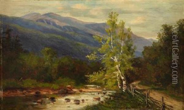 M.t. Washington From Glen Road, Jackson, New Hampshire Oil Painting - Frank Henry Shapleigh