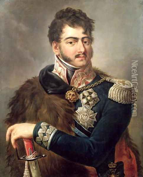 Prince Josef Poniatowski Oil Painting - Antoni Brodowski
