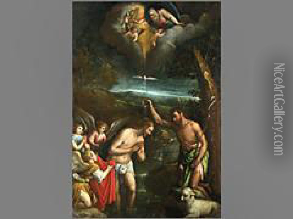 Die Taufe Christi Oil Painting - Leandro Bassano