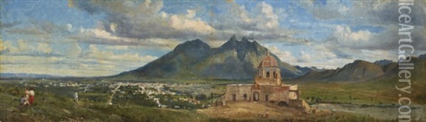 View Of Bishop's Palace Near Monterrey Oil Painting - Conrad Wise Chapman