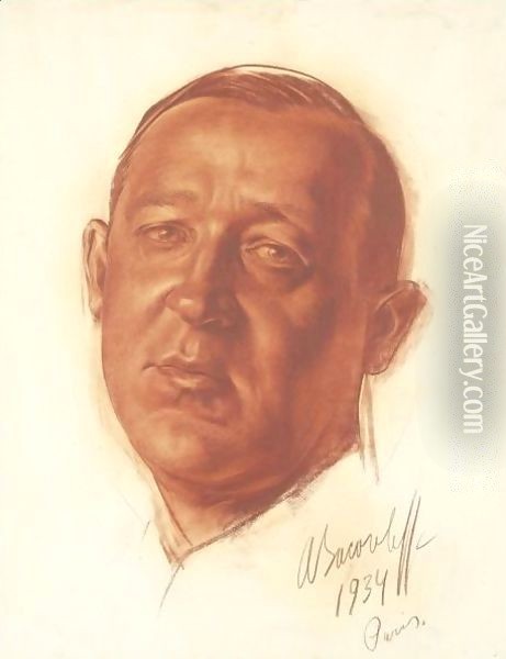 Portrait Of Vladimir Bashkirov Oil Painting - Alexander Evgenievich Yakovlev