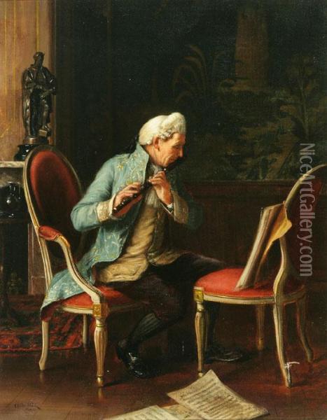 The Flute Player Oil Painting - Claude Pratt