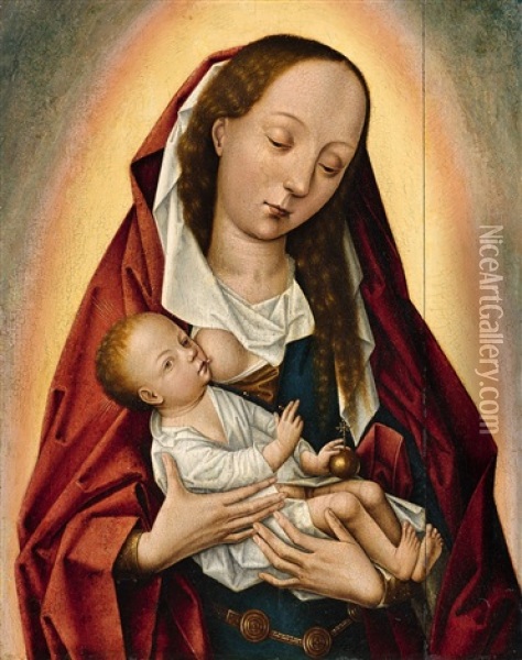 Maria Lactans Oil Painting - Rogier van der Weyden