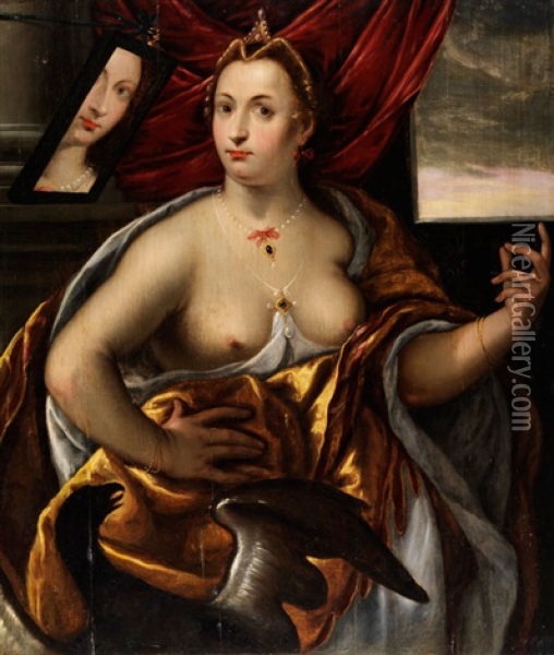 Allegorie Des Gesichtes Oil Painting - Frans Floris the Elder