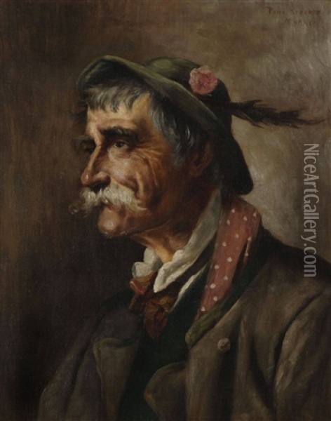 Bildnis Eines Bauern Mit Hut Oil Painting - Peter Kraemer the Younger