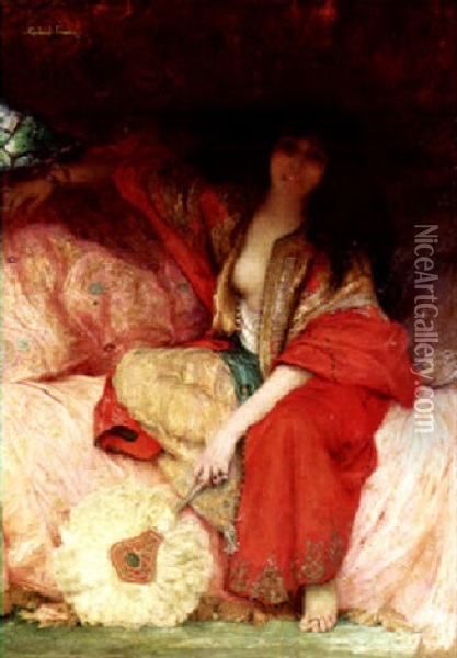 The Harem Beauty Oil Painting - Gabriel Joseph Marie Augustin Ferrier