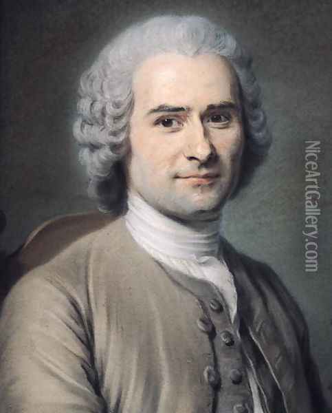 Portrait of Jean Jacques Rousseau 1712-78 Oil Painting - Maurice Quentin de La Tour