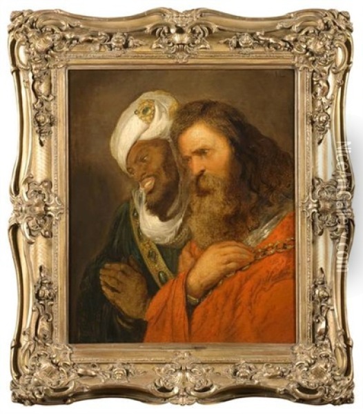 Saladin Et Guy De Lusignan Oil Painting - Jan Lievens