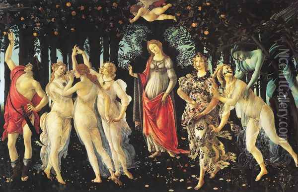 La Primavera (Allegory of Spring) Oil Painting - Sandro Botticelli