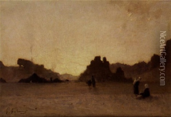Scene De Campement Oil Painting - Gustave Achille Guillaumet