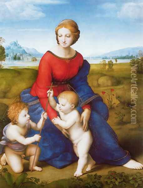 Madonna of the Meadow Oil Painting - Raffaelo Sanzio